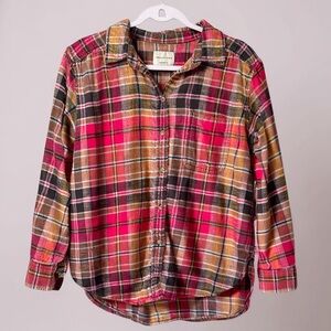 American Eagle Plaid Flannel Button-Up Shirt